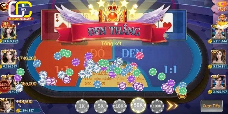 Hướng dẫn chi tiết cách chơi Đại Chiến Đỏ Đen tại Choangclub